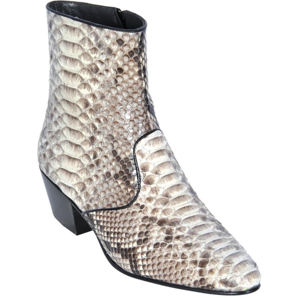 SAINT LAURENT / CELINE-ESQUE PYTHON ANKLE BOOTS